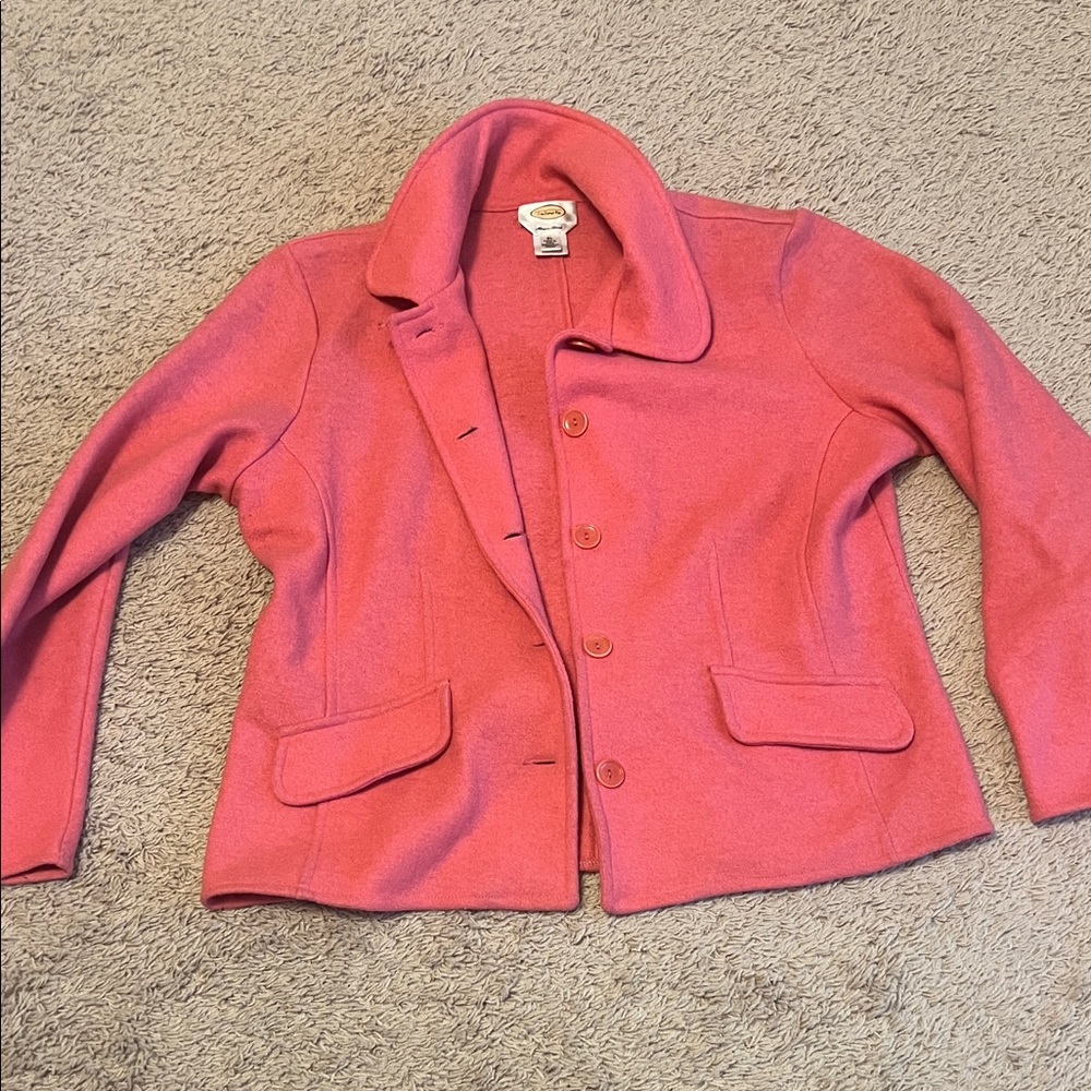 Women's alpaca Wool Blend Pink Jacket